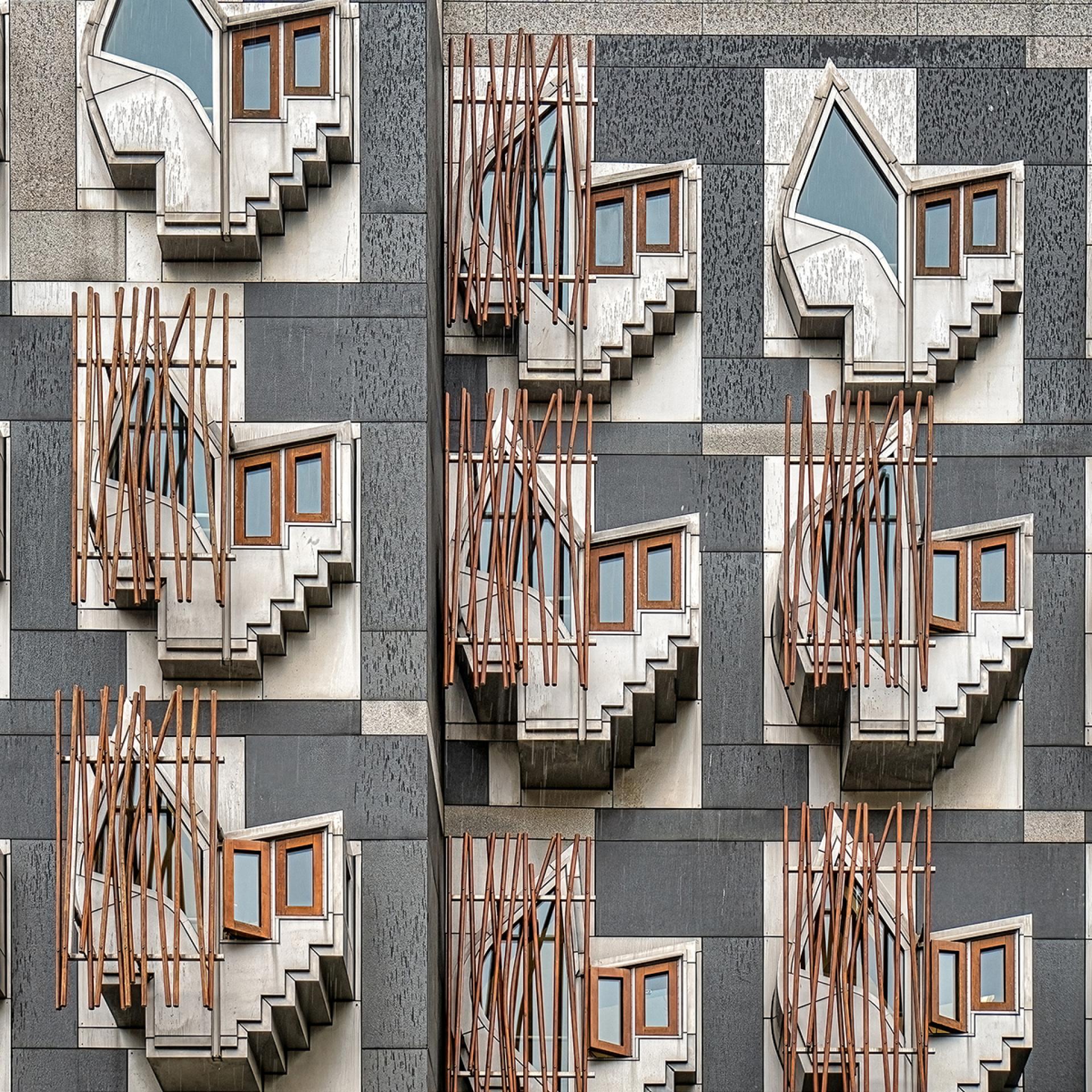 London Photography Awards Winner - Parliament Window Grid: MSP Building